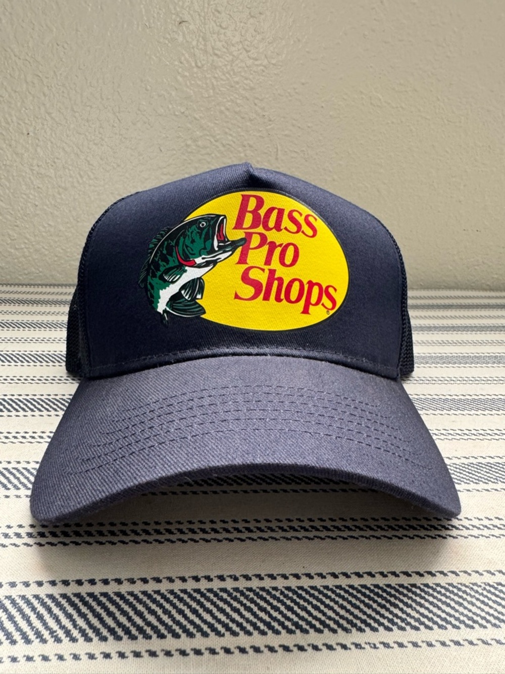 Bass Pro Shops Navy Blue Logo Fishing Cap